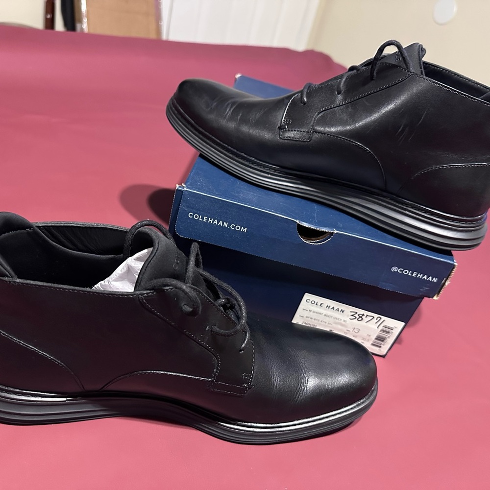 Cole Haan Men's Black Chukka Boots - Picture 4 of 8
